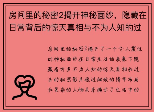 房间里的秘密2揭开神秘面纱，隐藏在日常背后的惊天真相与不为人知的过去
